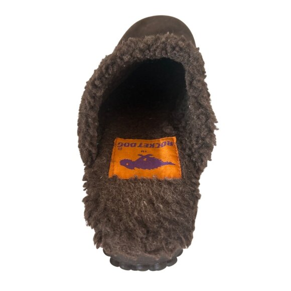 Rocket Dog Women’s 8 Brown Suede Faux Fur Chunky Platform Clogs Cozy Fall Comfy - Picture 6 of 8